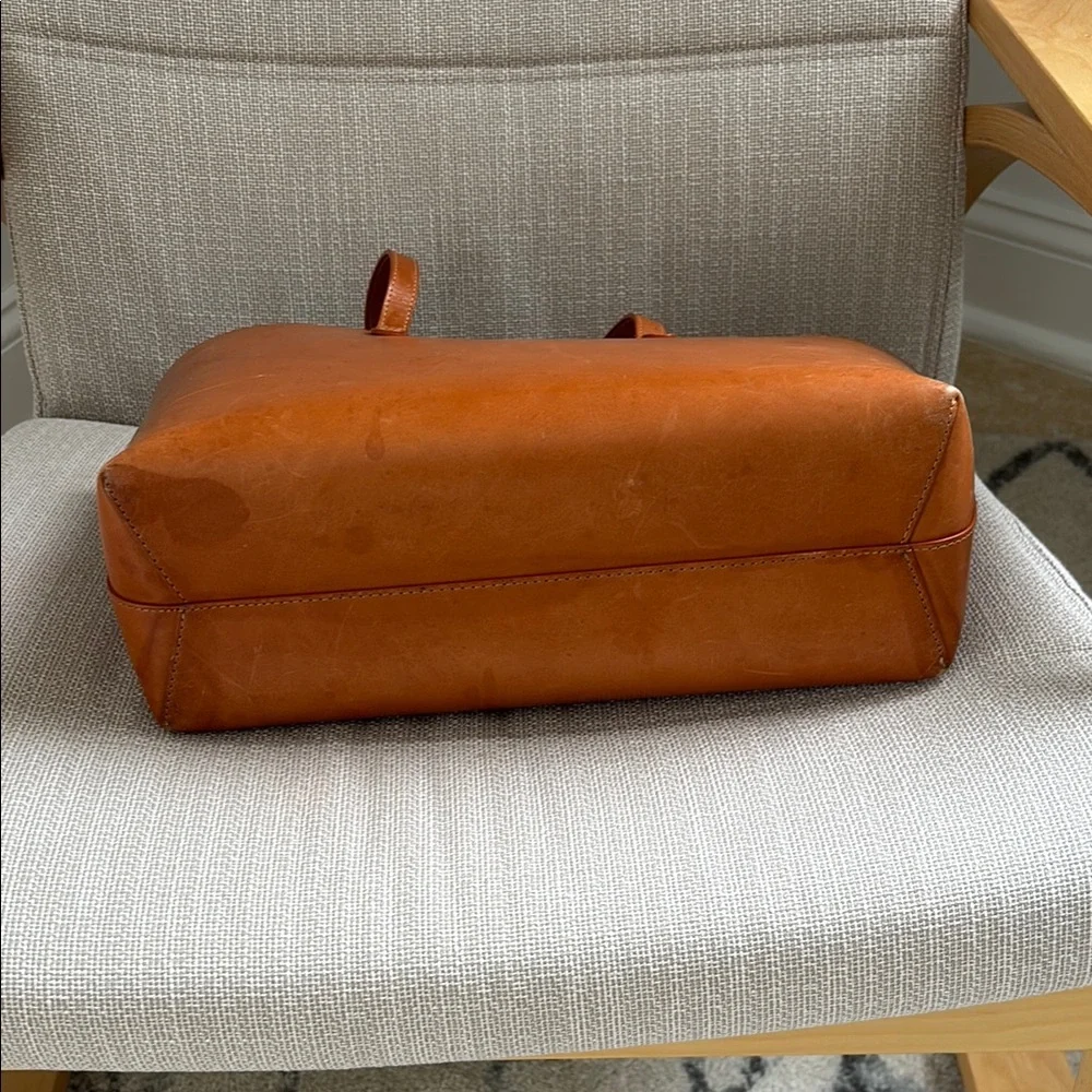Mansur Gavriel Tan Leather Tote Bag - Picture 3 of 5